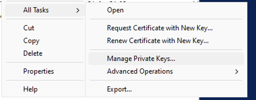 Manage Private Key Access
